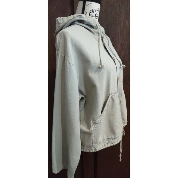 SEA BREEZE of California Womens Large Beach Hooded Jacket Green Vintage 80s USA - Picture 2 of 9